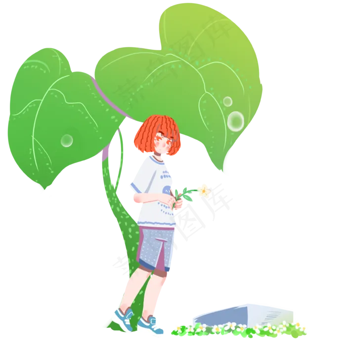 清明节祭拜的女孩
