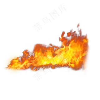 红色写实燃烧火焰效果元素,免抠元素