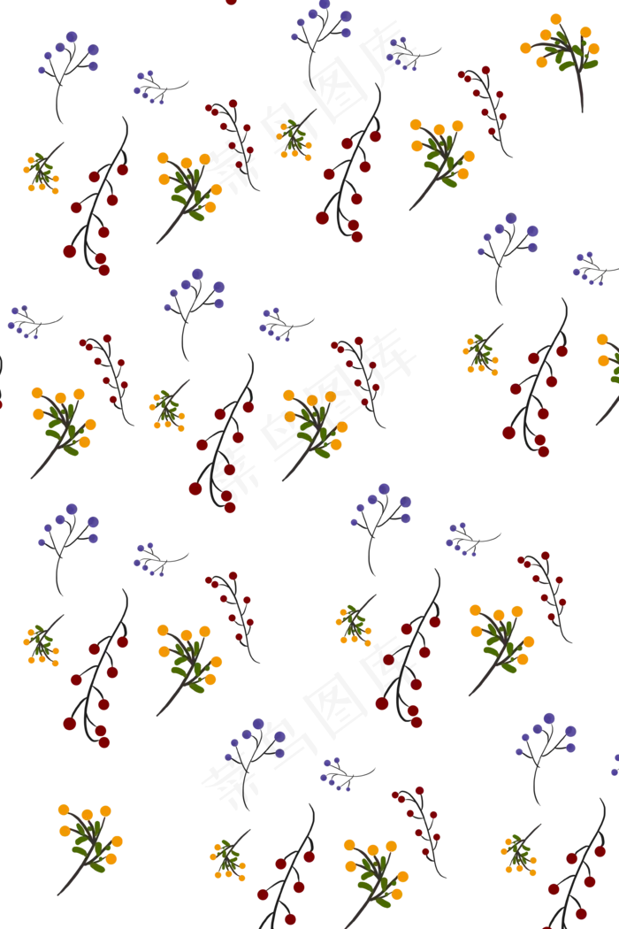手绘花草底纹(3543X5315(DPI:300))psd模版下载
