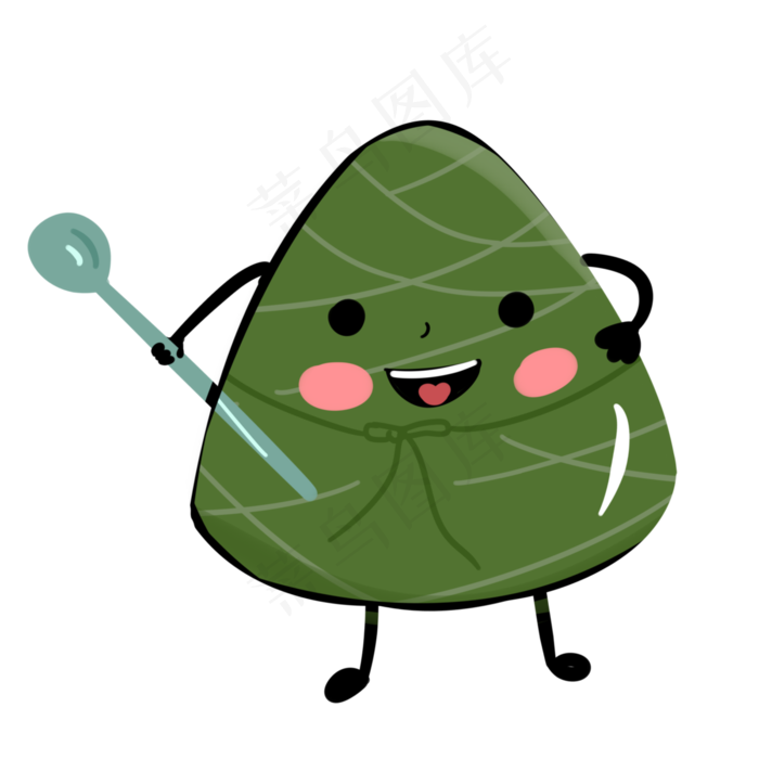 卡通粽子手绘插画