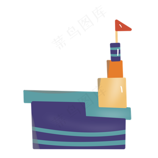 儿童益智玩具积木手绘