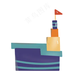 儿童益智玩具积木手绘