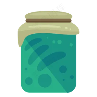 卡通紫色的水果果汁