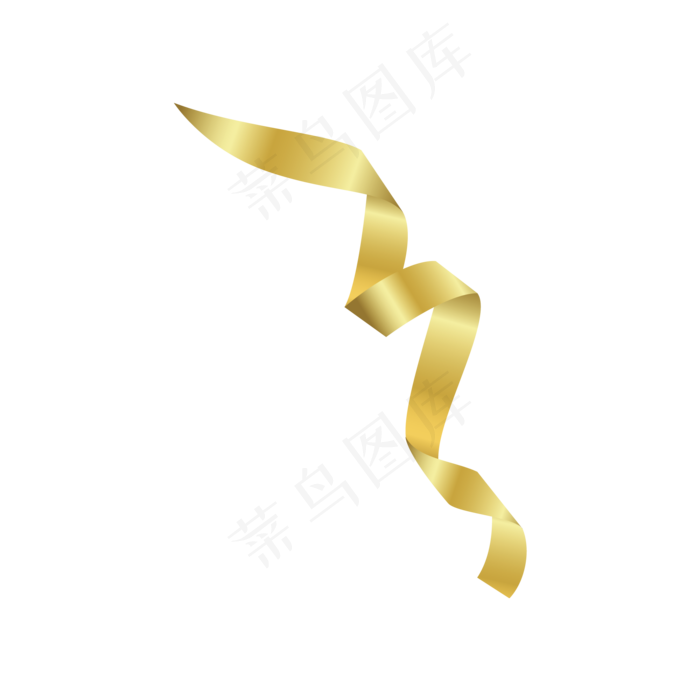 金色丝带彩带飘带,免抠元素(2000*2000px 300 dpi )ai矢量模版下载
