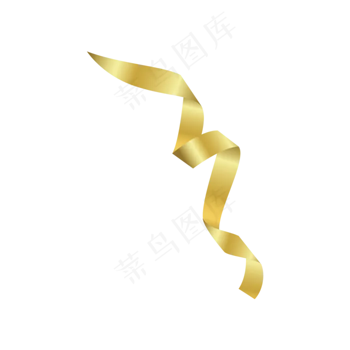金色丝带彩带飘带,免抠元素(2000*2000px 300 dpi )ai矢量模版下载