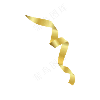 金色丝带彩带飘带,免抠元素