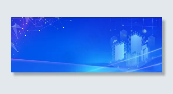 商务科技城市粒子banner