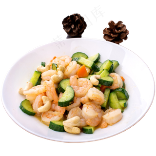 美食美味黄瓜虾仁,免抠元素