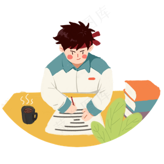 考试高考中考学生,免抠元素