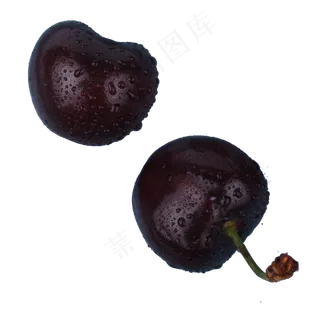 两个新鲜车厘子水果