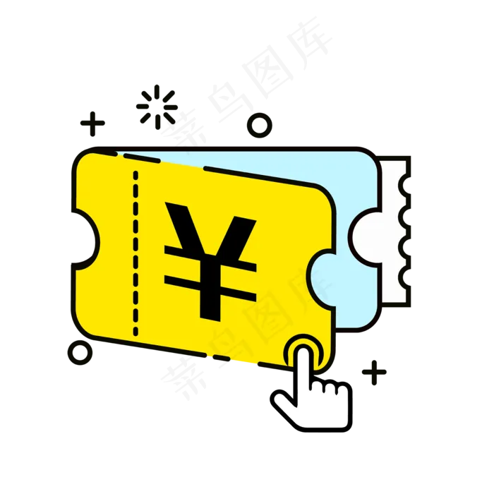 web风格优惠券图标(2000*2000px 300 dpi )ai矢量模版下载