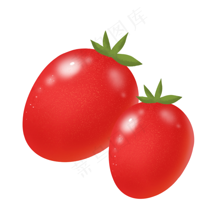 红色鲜艳夏季可爱水果小番茄(2000X2000(DPI:300))psd模版下载