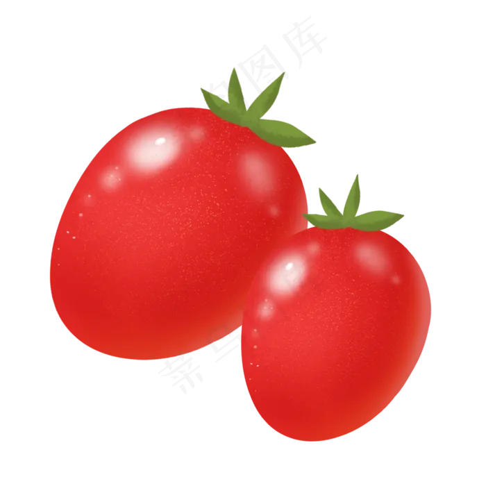 红色鲜艳夏季可爱水果小番茄(2000X2000(DPI:300))psd模版下载
