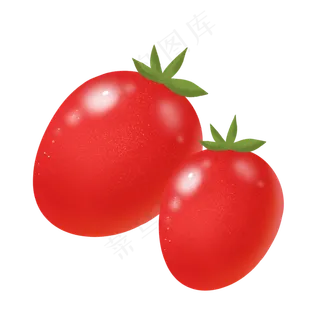 红色鲜艳夏季可爱水果小番茄
