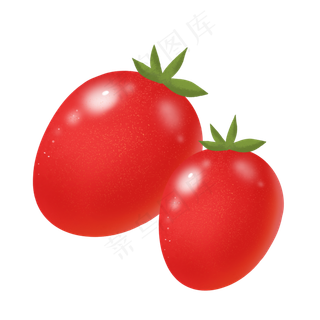 红色鲜艳夏季可爱水果小番茄