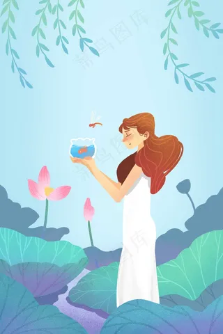 二十四节气夏天的女孩