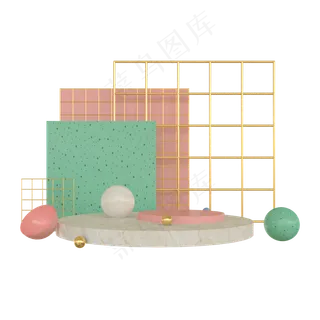 c4d立体家居电商装饰物品免费