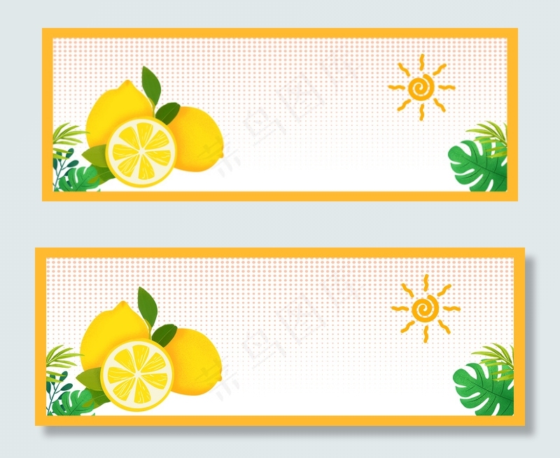 清新绿叶柠檬水果生鲜食品淘宝banner