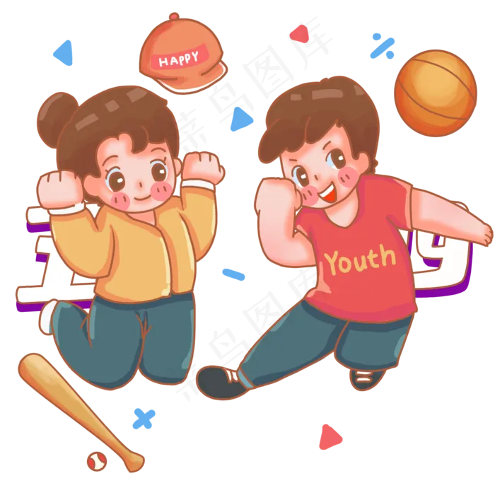 跳跃青年青年节(2000X2000(DPI:300))psd模版下载