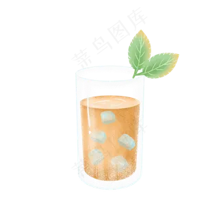 一杯加冰的橙汁