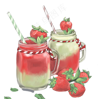 大暑小暑清凉消暑卡通风格矢量图