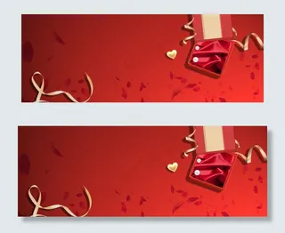 红色大促电器感恩节淘宝电商banner