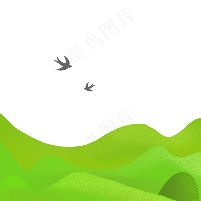 手绘春天场景清明节(2500X2500(DPI:300))psd模版下载