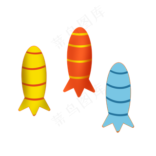 儿童节简笔画火箭手绘