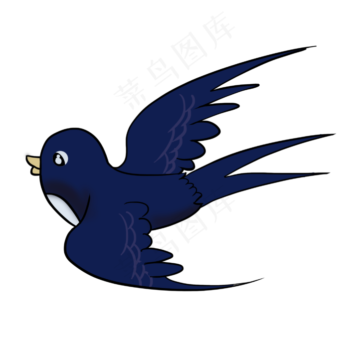 立春黑色的燕子插画,免抠元素