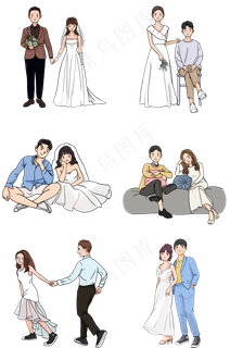 婚礼季西式婚礼人物捧花婚纱结婚