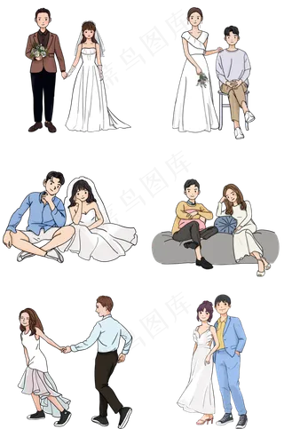 婚礼季西式婚礼人物捧花婚纱结婚