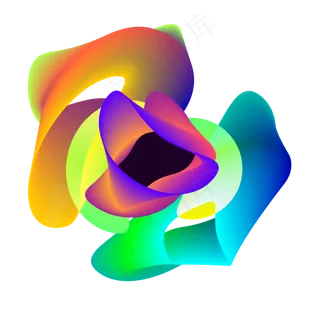 618电商流体彩色渐变免扣素材 618电商流体彩色渐变免扣素材