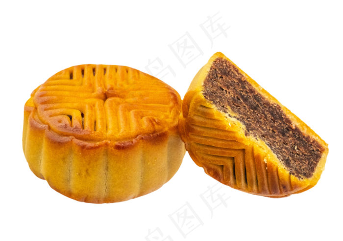 美食红豆沙月饼,免抠元素(2837*2000px 300 dpi )