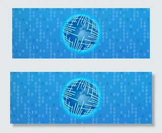 蓝色商务科技大数据banner