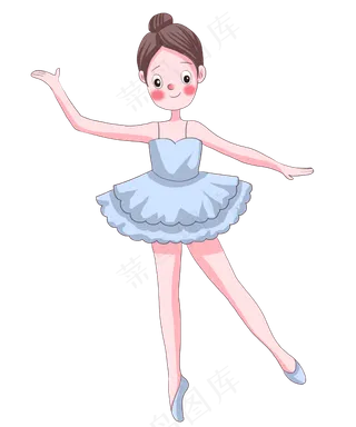 正在跳芭蕾的清新女孩,免抠元素