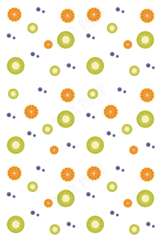手绘猕猴桃底纹装饰
