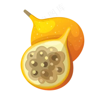 手绘卡通夏日百香果