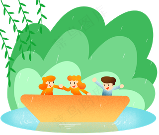 清明节小清新柳叶