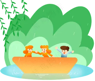 清明节小清新柳叶