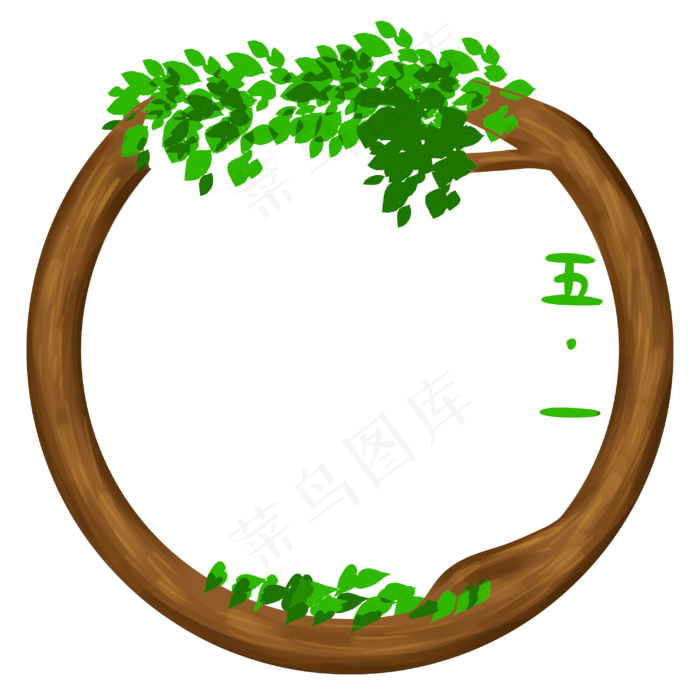 劳动节树木装饰边框(3000X3000(DPI:300))psd模版下载
