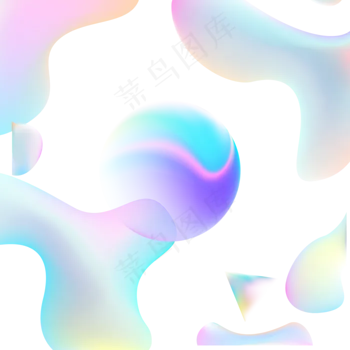 彩色流体渐变炫彩流体酷炫不规,免抠元素(2000*2000px 300 dpi )psd模版下载