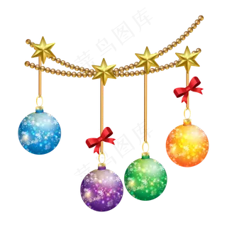 圣诞节圣诞球挂饰装饰,免抠元素