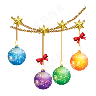 圣诞节圣诞球挂饰装饰,免抠元素