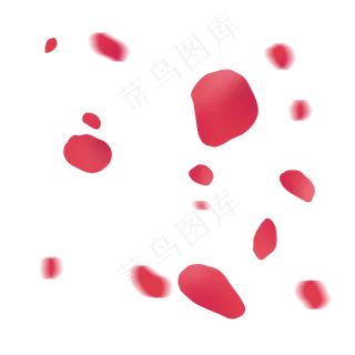 红色浪漫唯美飘舞大花瓣