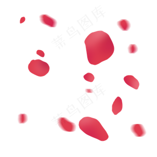 红色浪漫唯美飘舞大花瓣