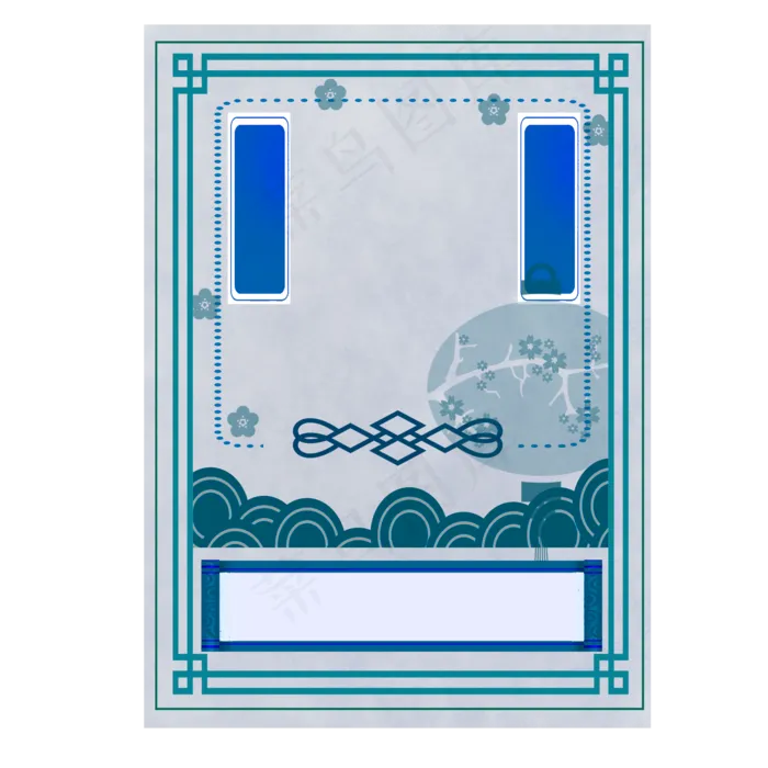 中国风民国边框(2000X2000(DPI:300))psd模版下载