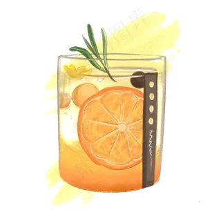 仿真写实类冷饮水彩