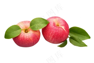 两颗红色苹果,免抠元素