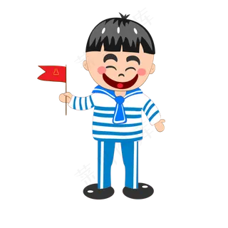 八一建军节穿海军服的小孩