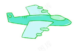 手绘儿童节玩具飞机